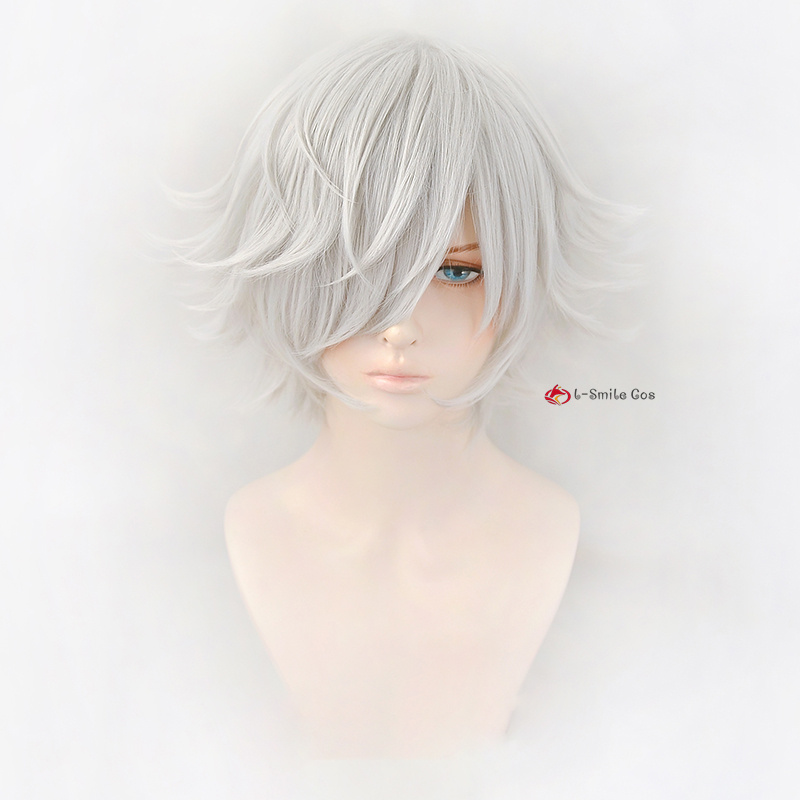 Anime Tokyo Revengers Wakasa Imaushi Short Silver White Cosplay Wig Heat Resistant Synthetic Hair Man Party Wigs + Wig Cap alx