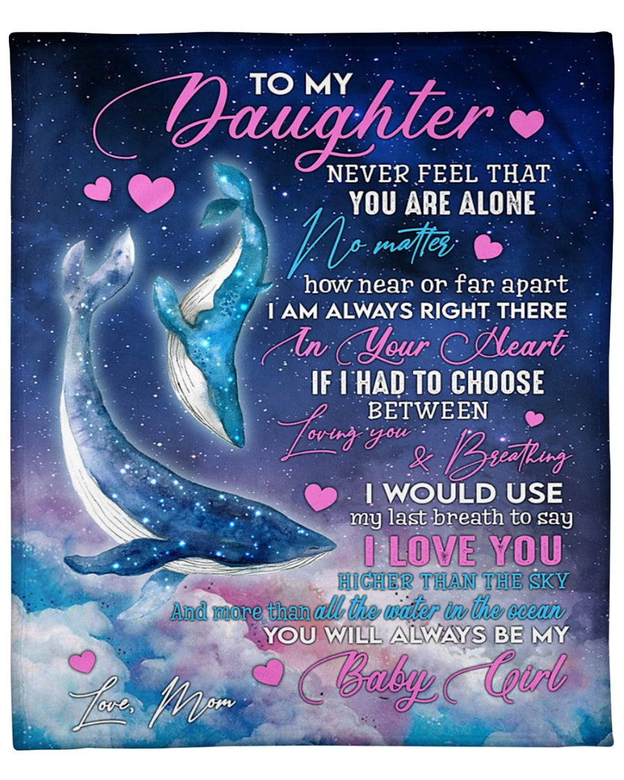 To My Daughter No Matter How Near Or Far Apart Fleece Blanket Gift For Family, Birthday, Daughter, Mother To Daughter Gift Home Decor Bedding Couch Sofa Soft And Comfy