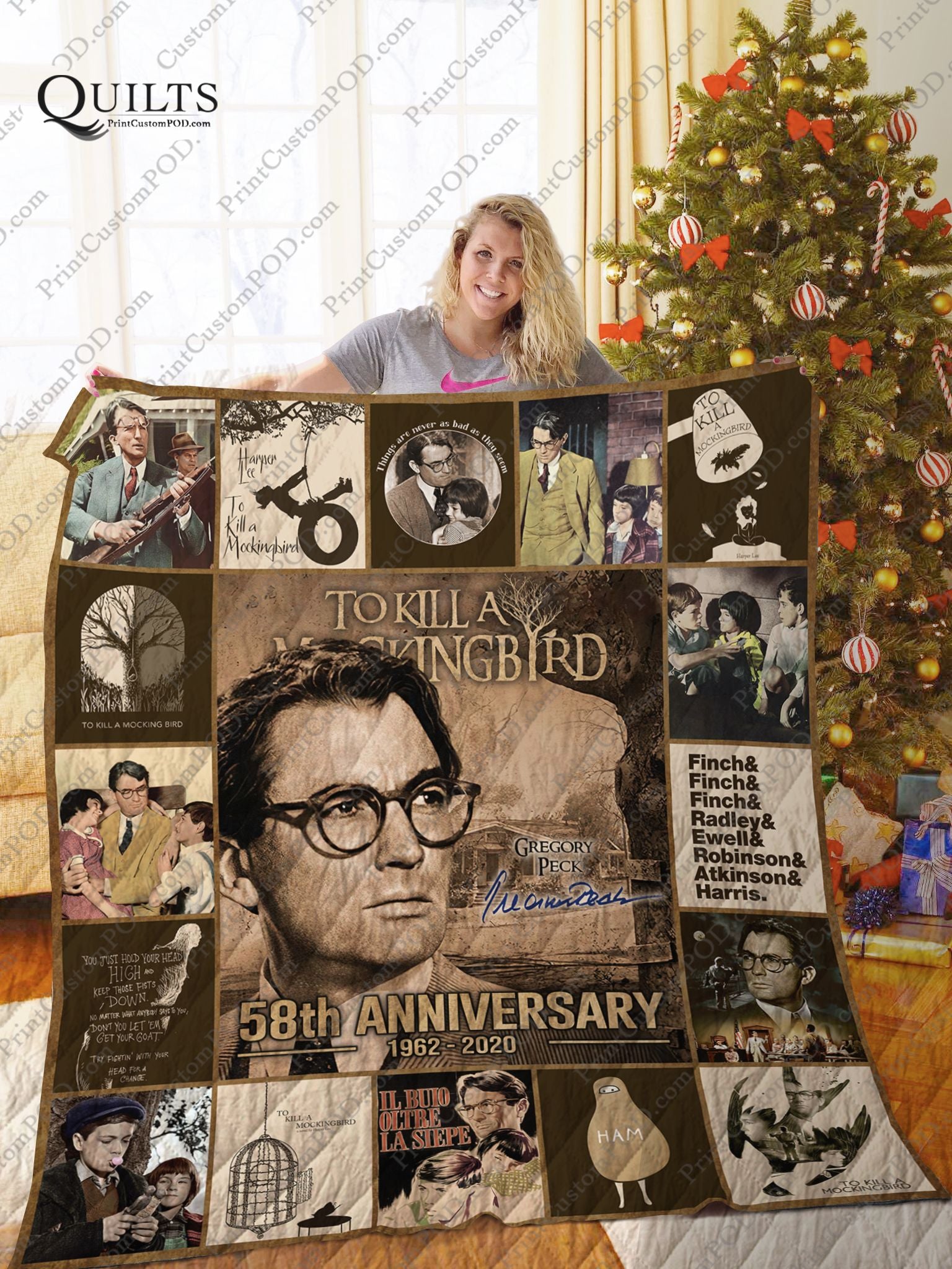 Mofi – To Kill A Mockingbird Christmas Quilt Blanket