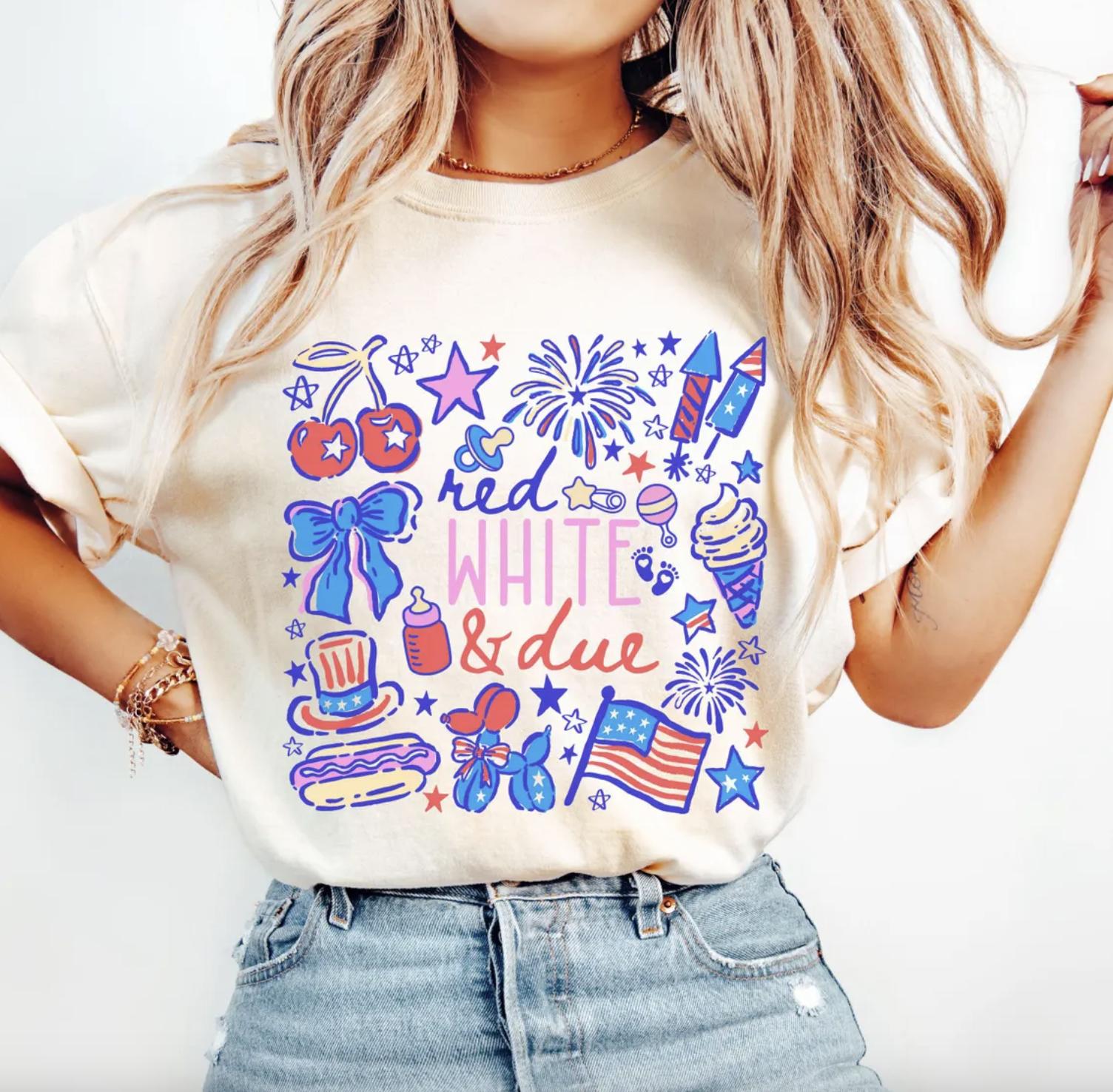 4th of July Pregnancy Announcement Shirt, Patriotic Maternity Tee, Fourth of July America Baby Reveal Tshirt, Mama To Be Gift, Independence Day Tee