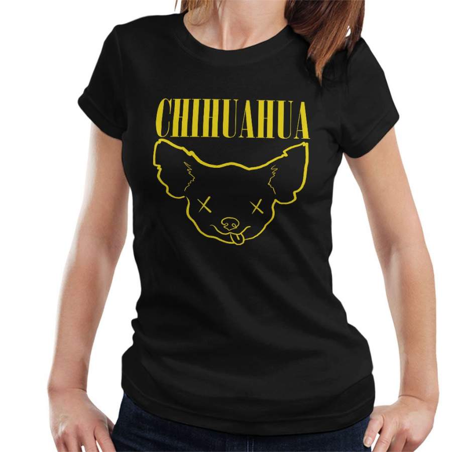 Chihuahua Nirvana Logo Women’s T-Shirt