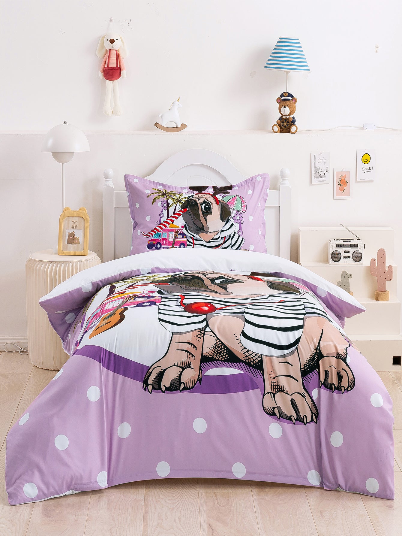 3D Cartoon Animal Dog Quilt Cover Set Bedding Set Duvet Cover Pillowcases 344