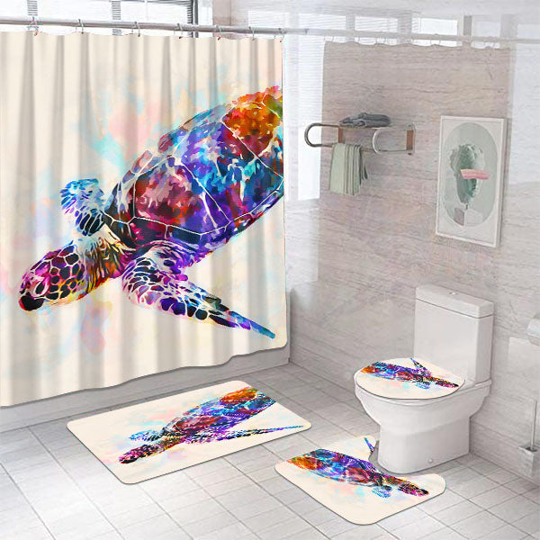 Spirit Animal Bathroom Sets Beautiful Hawaiian Sea Turtle Watercolor Bathroom Art Ideas