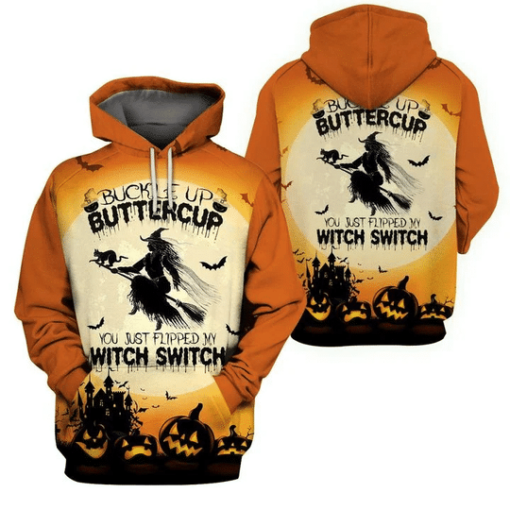 Halloween Buckle Up Buttercup 3D All Over Printed Shirts For Men And Women, Gift For Halloween Day, Happy Halloween