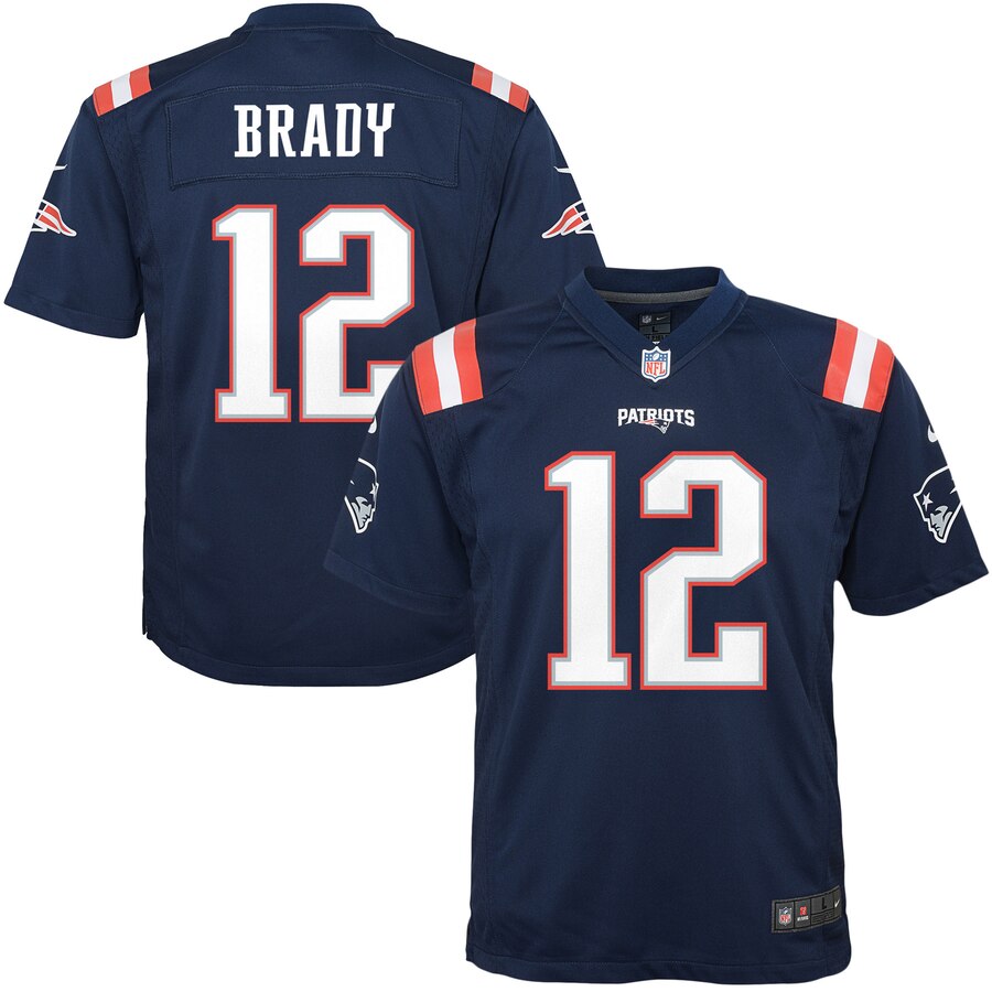 Tom Brady New England Patriots Nike Youth Color Rush Game Jersey – Navy