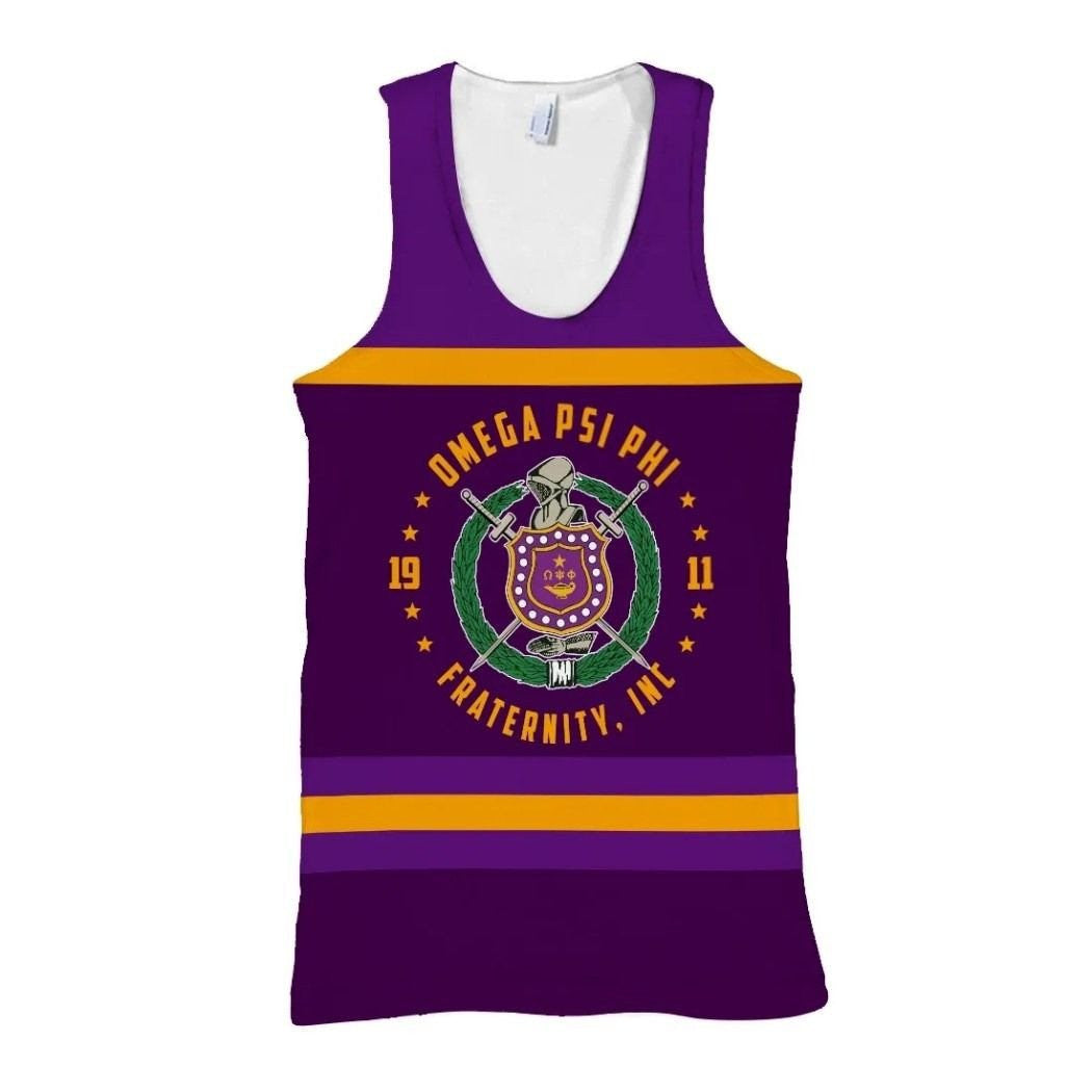 Fraternity Tank Top  – Omega Psi Phi Crest Ver2 Tank Top