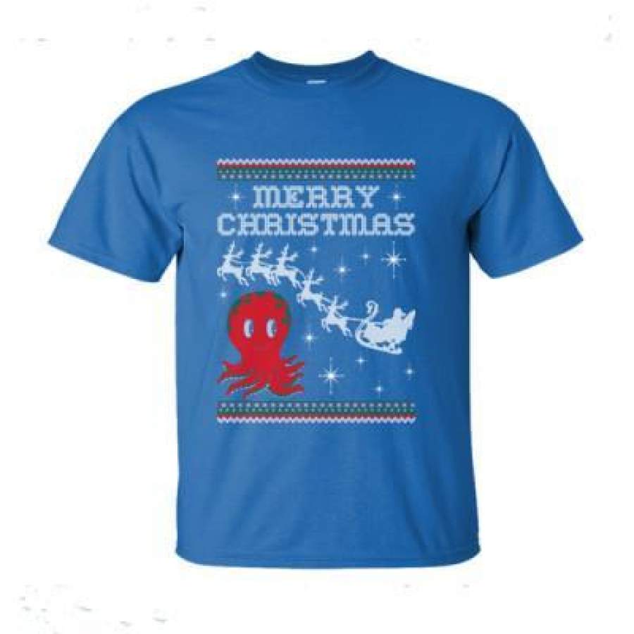 AGR Octopus Merry Christmas Sweater – Ultra-Cotton T-Shirt