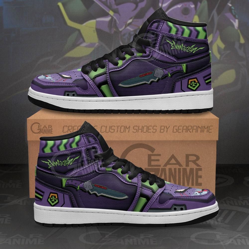 Neon Genesis Evangelion Unit-01 Weapon Anime Air Jordan Shoes Sport Sneakers