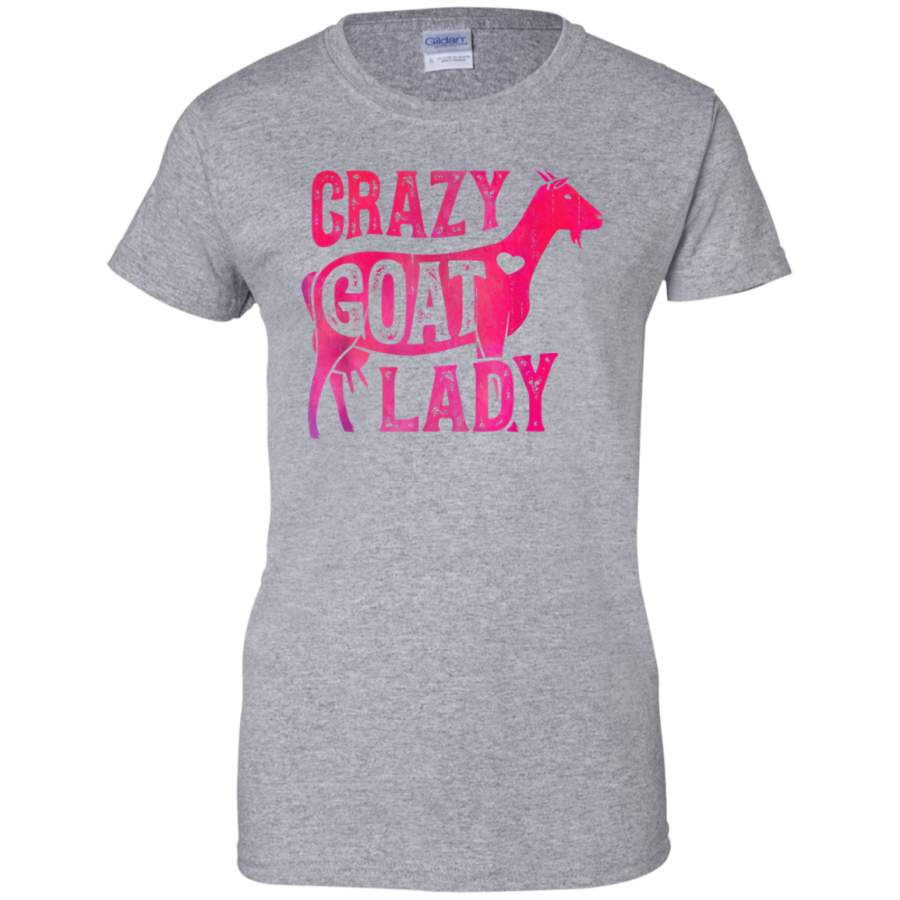 Crazy Goat Lady T Shirt Funny Goats Lovers Farm Farmer Gifts Women’s T-Shirt