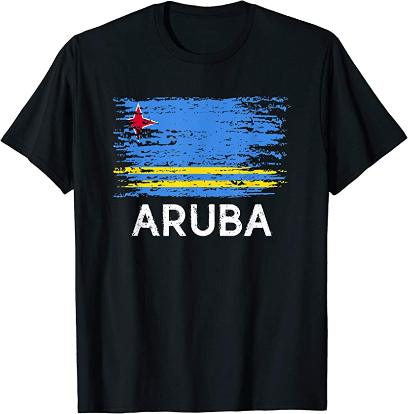 Aruban Flag Pride Vintage Aruban Root Gift oro huba Aruba T-Shirt