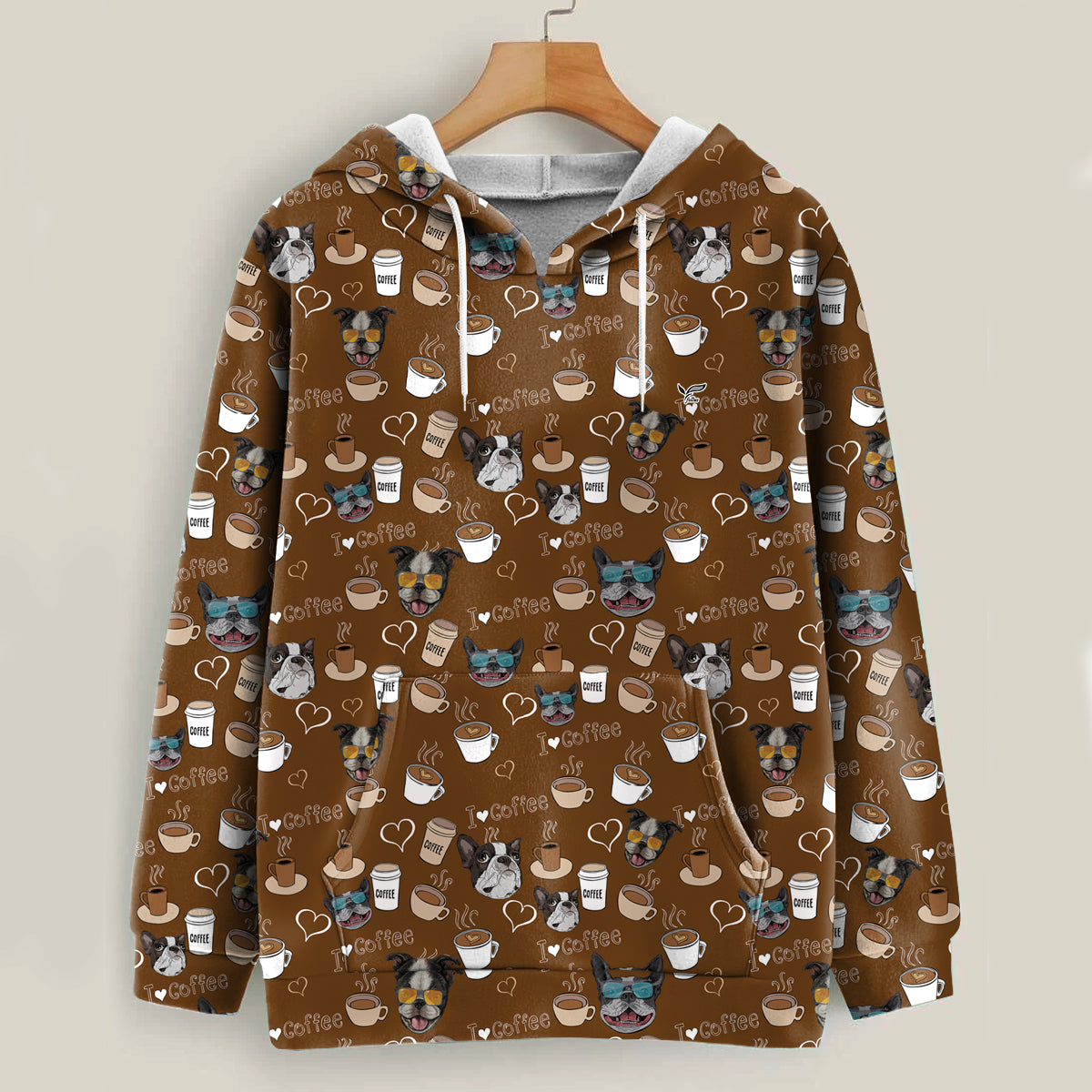 I Love Coffee And Boston Terrier – Follus Hoodie