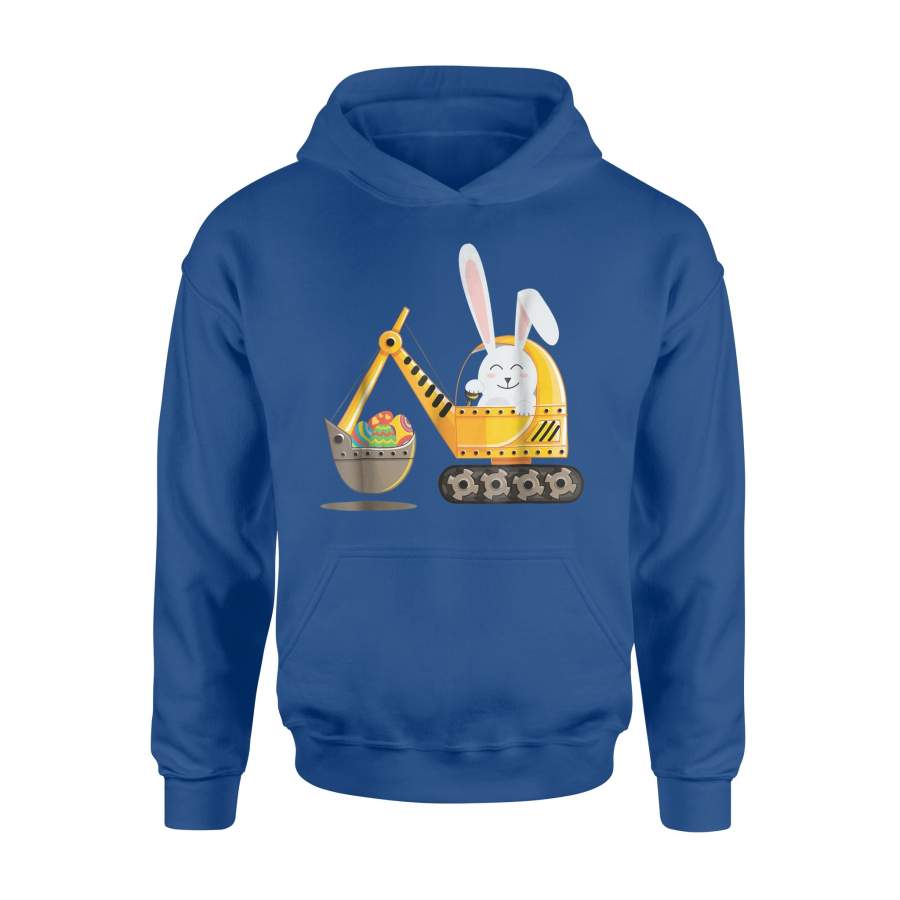 Bunny Digging Easter Eggs Silly Fun Kids Hoodie