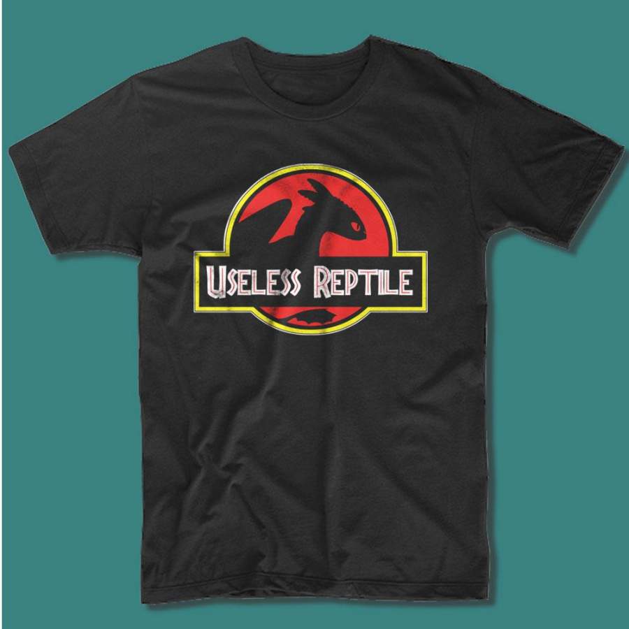 Toothless How To Train Your Dragon Useless Reptile Jurassic Park Logo Men’S T Shirt