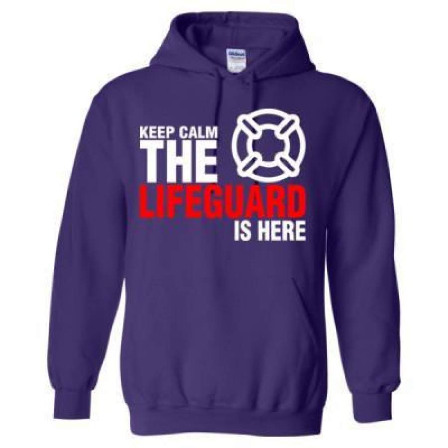 AGR Keep Calm The Lifeguard Is Here – Heavy Blend™ Hooded Sweatshirt