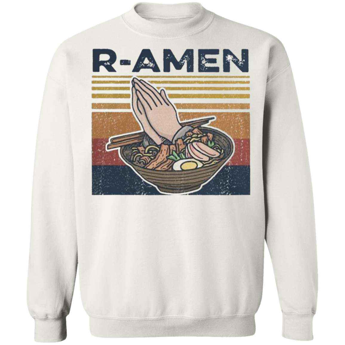 Amen Sweatshirt Vintage Funny R-Amen Apparel Gifts For Ramen Lovers