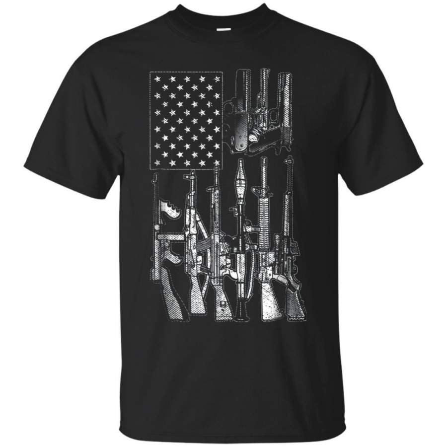 AGR American Flag Gun Enthusiast Gifts  Gun Shirts For Men Jaq T-shirt