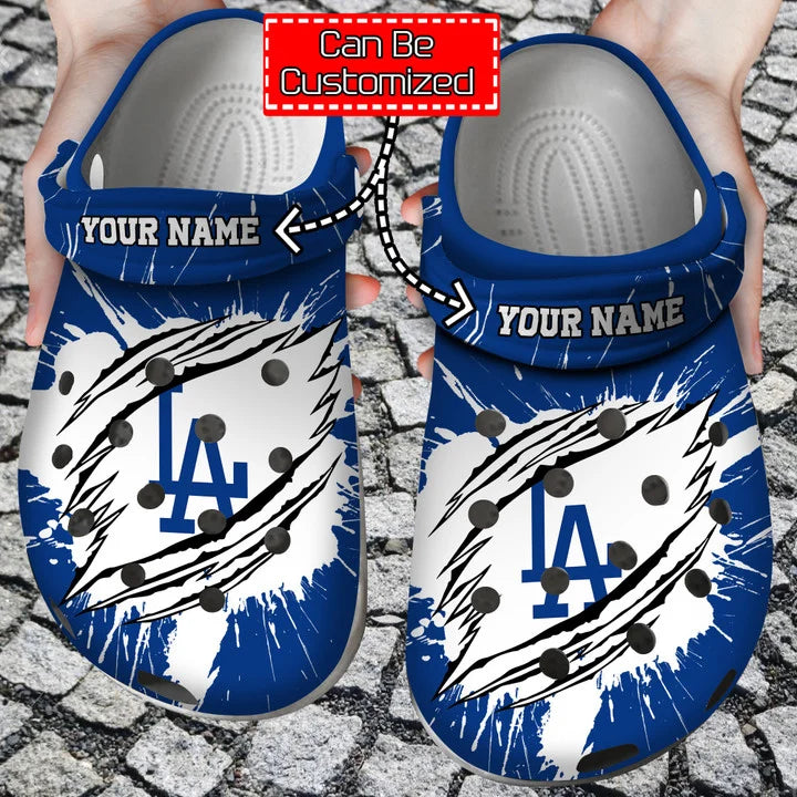 Baseball Crocss – Personalized La Dodgers Ripped Claw Clog Shoes