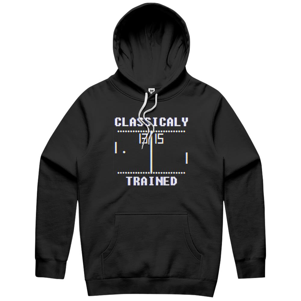 Classicaly Trained Retro Vintage Tennis Video Game Hoodie