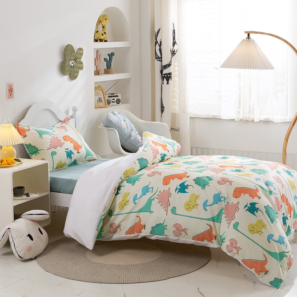 3D Cartoon Animal Color Dinosaur Quilt Cover Set Bedding Set Duvet Cover Pillowcases 255