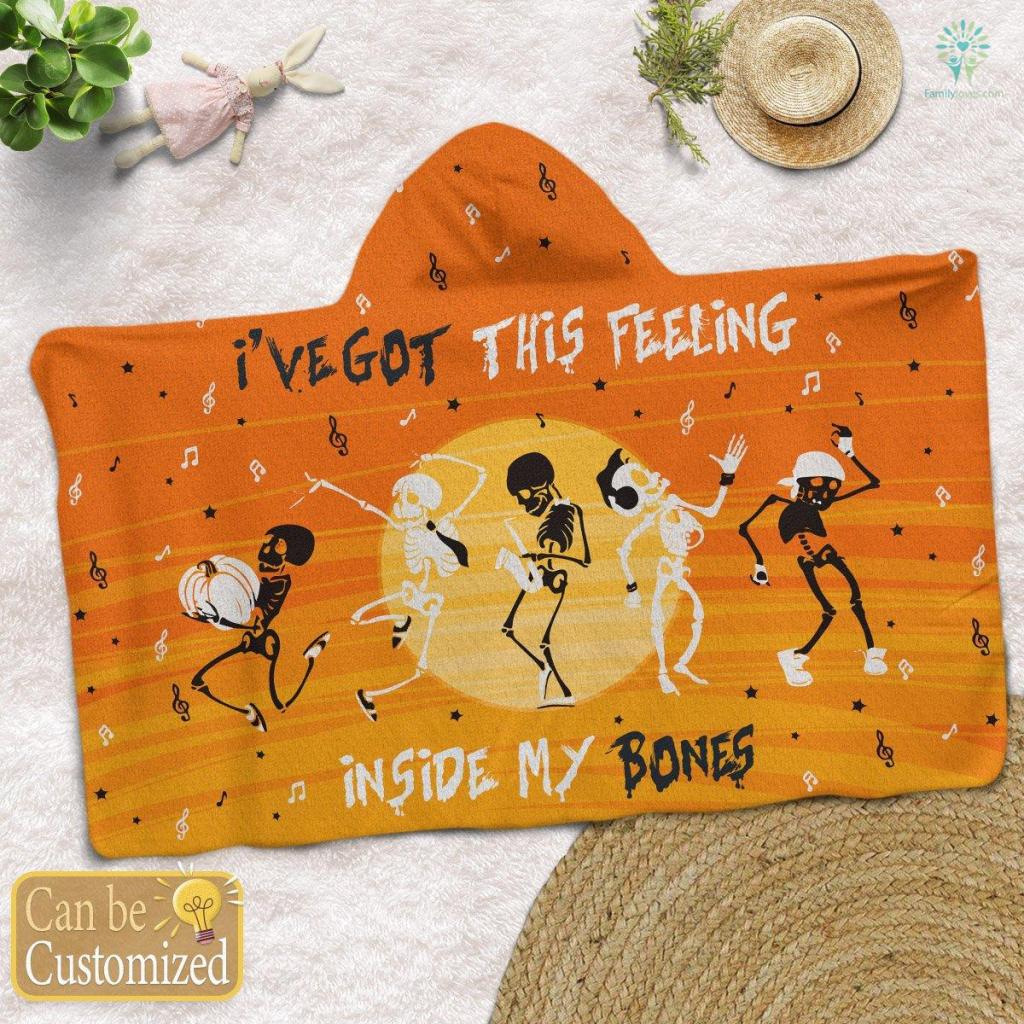 Ive Got This Feeling Inside My Bones, Halloween Blanket, Halloween Skeleton, Halloween Skeleton Costume, Halloween Hooded Blanket