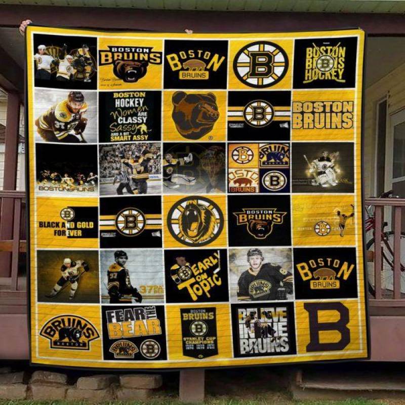 Boston Bruins Quilt Blanket 03