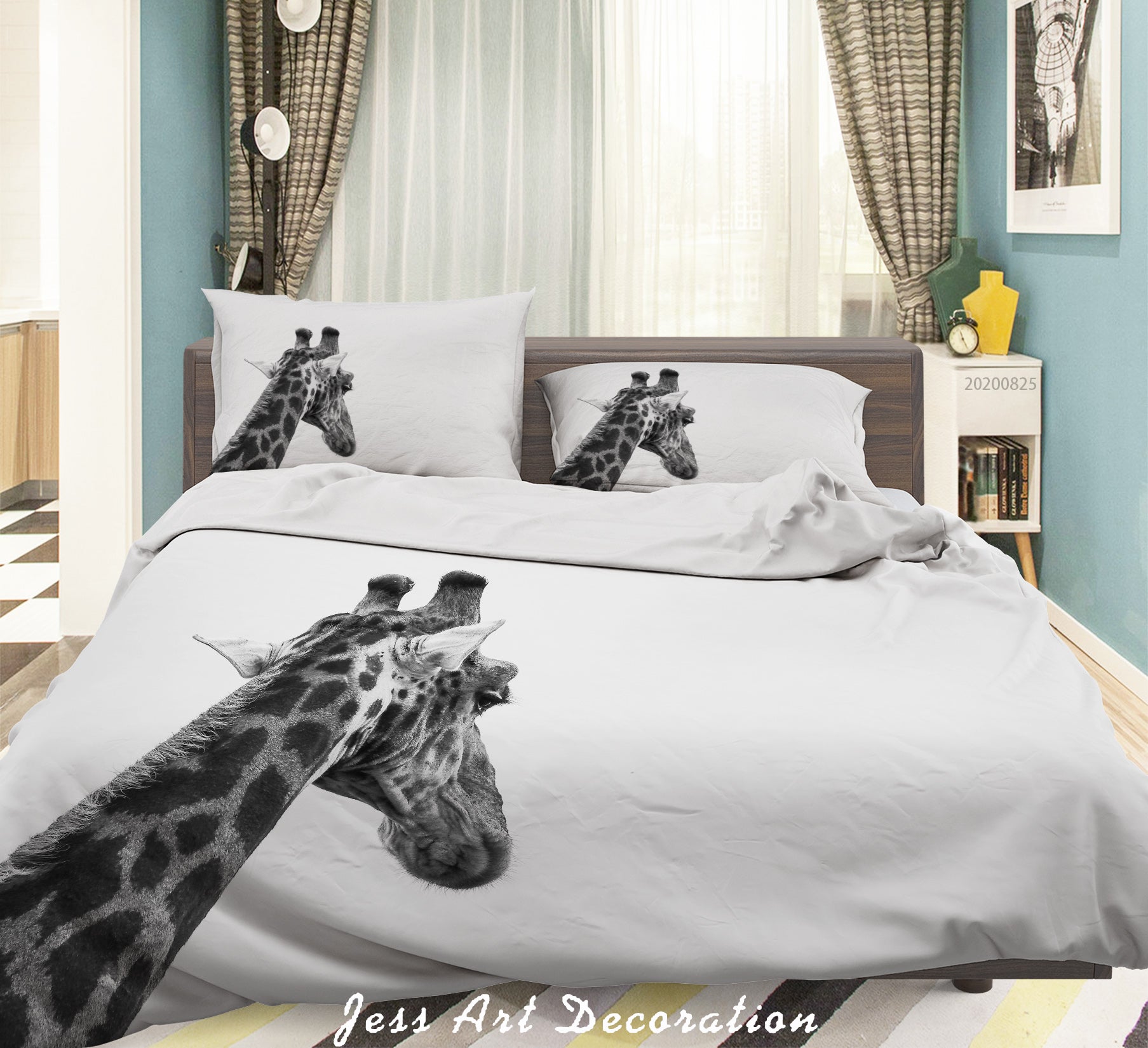 3D Nature Animal Giraffe Quilt Cover Set Bedding Set Duvet Cover Pillowcases Wj 3344