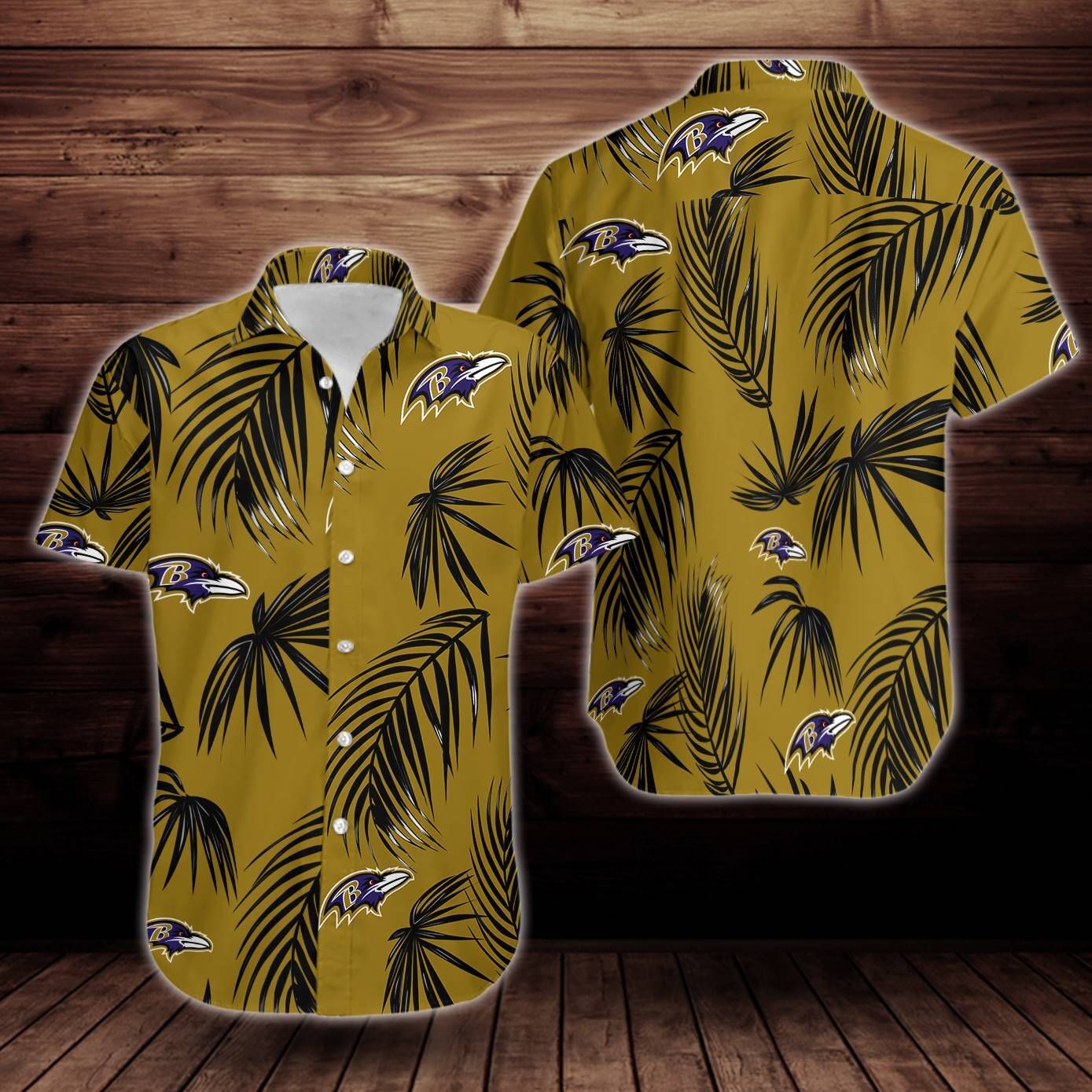 Baltimore Ravens Flower Short Sleeve Hawaiian Shirt