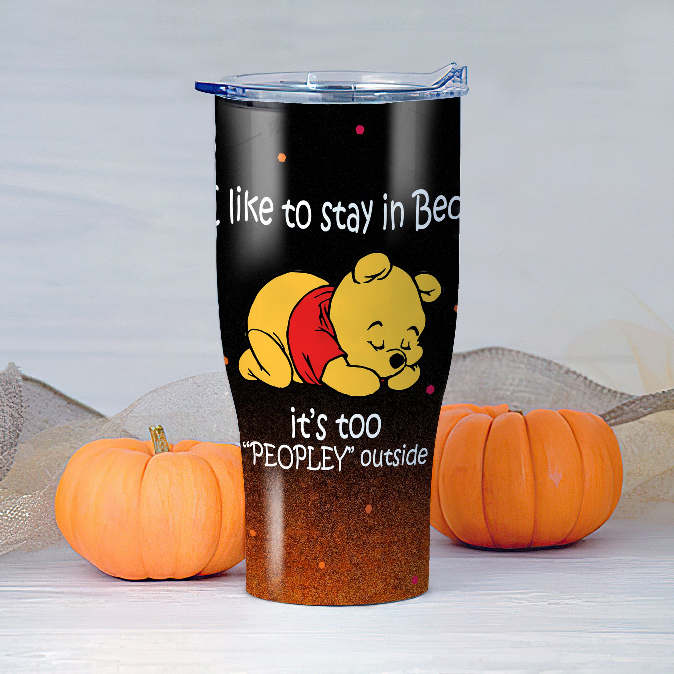 Winnie The Pooh Cartoon Peopley Outside Winnie The Pooh Personalized Custom Name Stainless Steel Tumbler