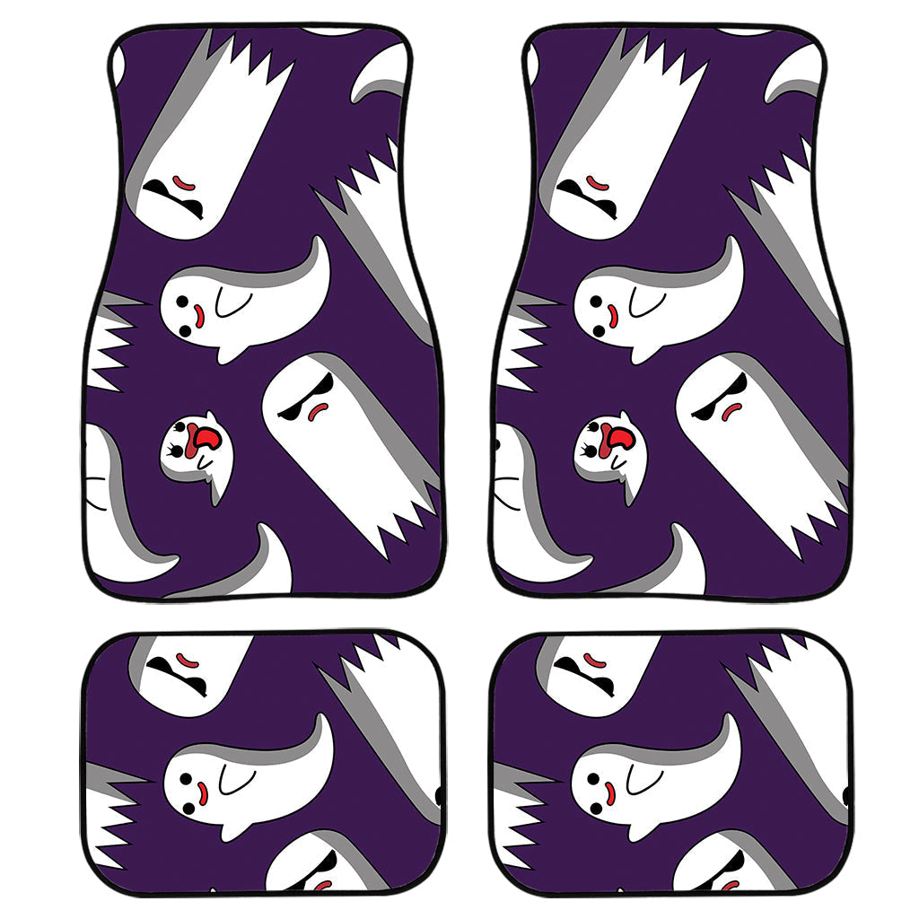 Cartoon Ghost Pattern Print Front And Back Car Floor Mats, Front Car Mat