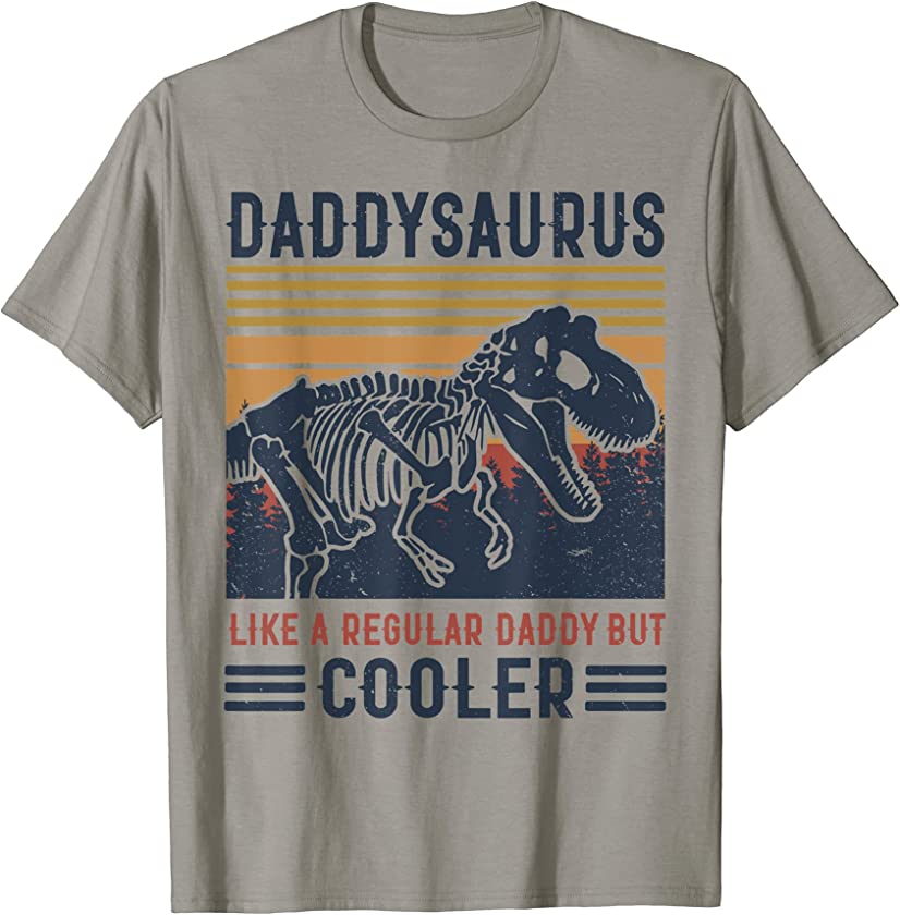 Vintage Daddysaurus Like A Regular Dad But Cooler Dinosaur T-Shirt