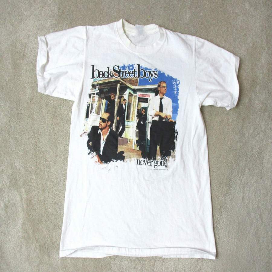 Backstreet Boys Never Gone Concert Shirt Adult Medium White Band Tour Mens