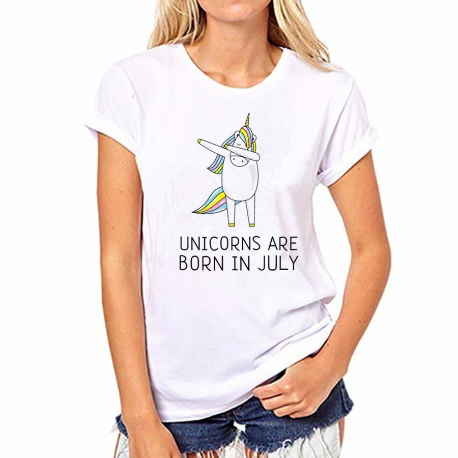 2017 Tshirt Women Unicornio Short T-Shirt Uarakuju Design Tumblr Kawaii Unicorn T Shirt Licorne Casual Tops Tees Horse