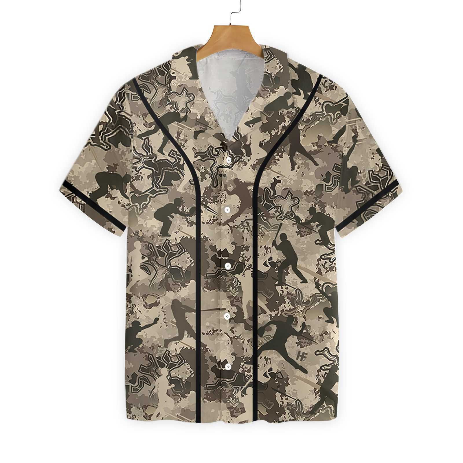 Baseball Camo Pattern Ez24 0202 Hawaiian Shirt