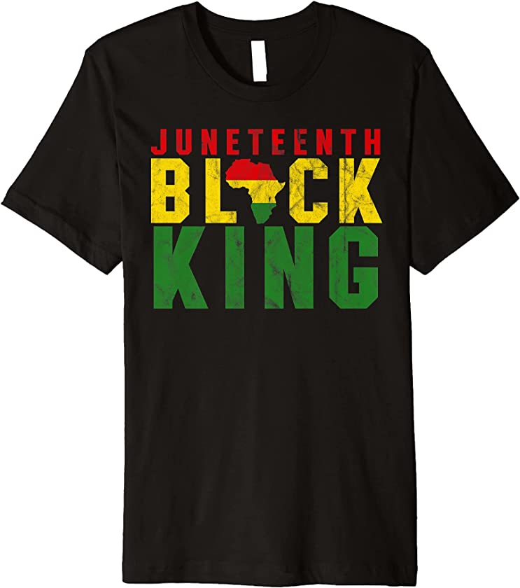 Juneteenth Black King Emancipation Day Melanin Black Pride Premium T-Shirt