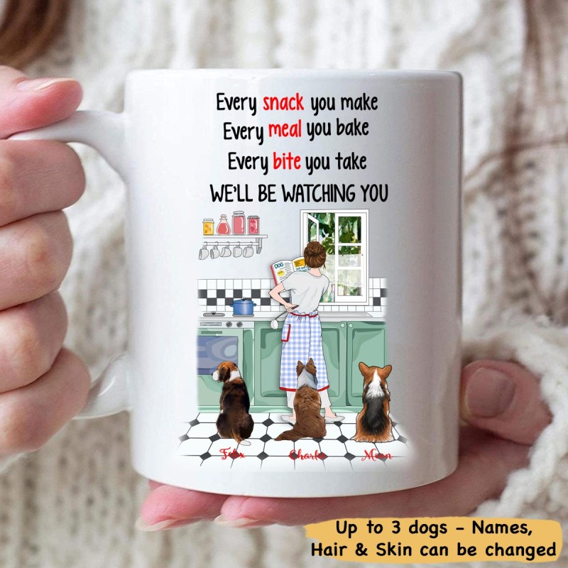 Girl And Dog In The Kitchen Personalized Mug