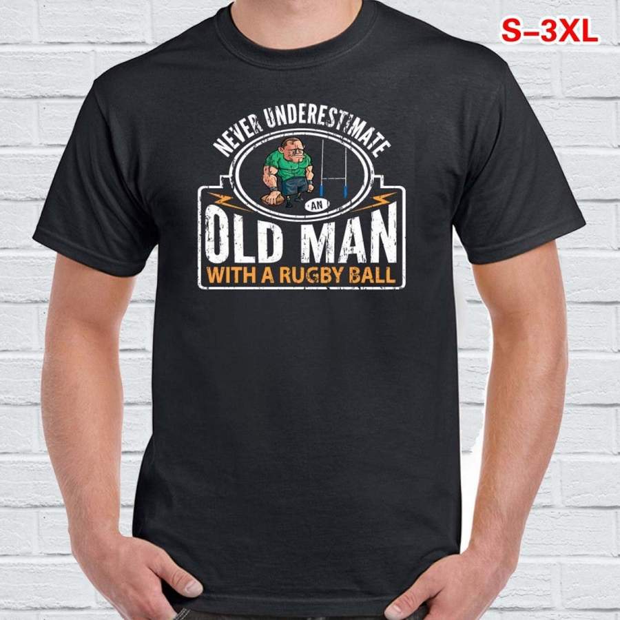Never Underestimate An Old Man Mens Funny Rugby T-Shirt England Wales Ireland