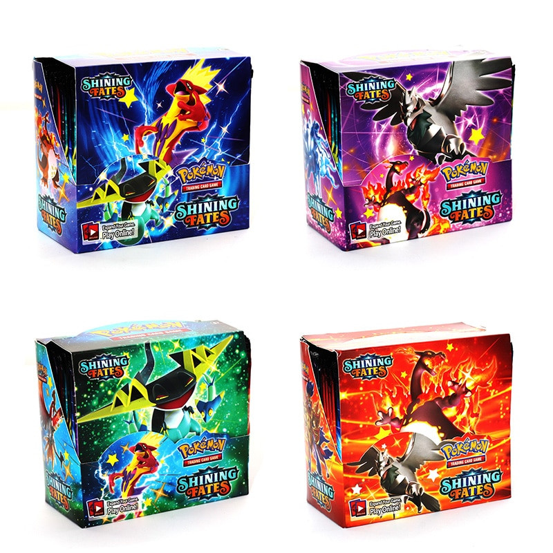 324Pcs Newest Pokemon Cards Tcg: Shining Fates 2021 36 Bags Sealed Booster Box Collectible Tradiner Card Games Toys For Kids