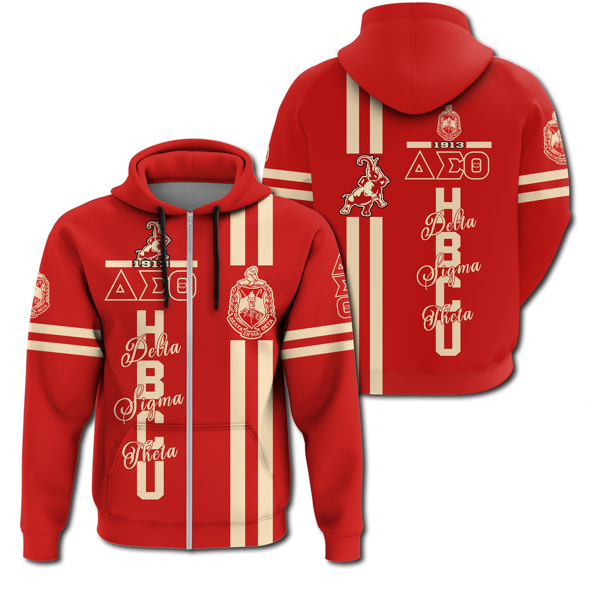 Masonstars Hoodie – HBCU Delta Sigma Theta Elephant Zip Hoodie J5