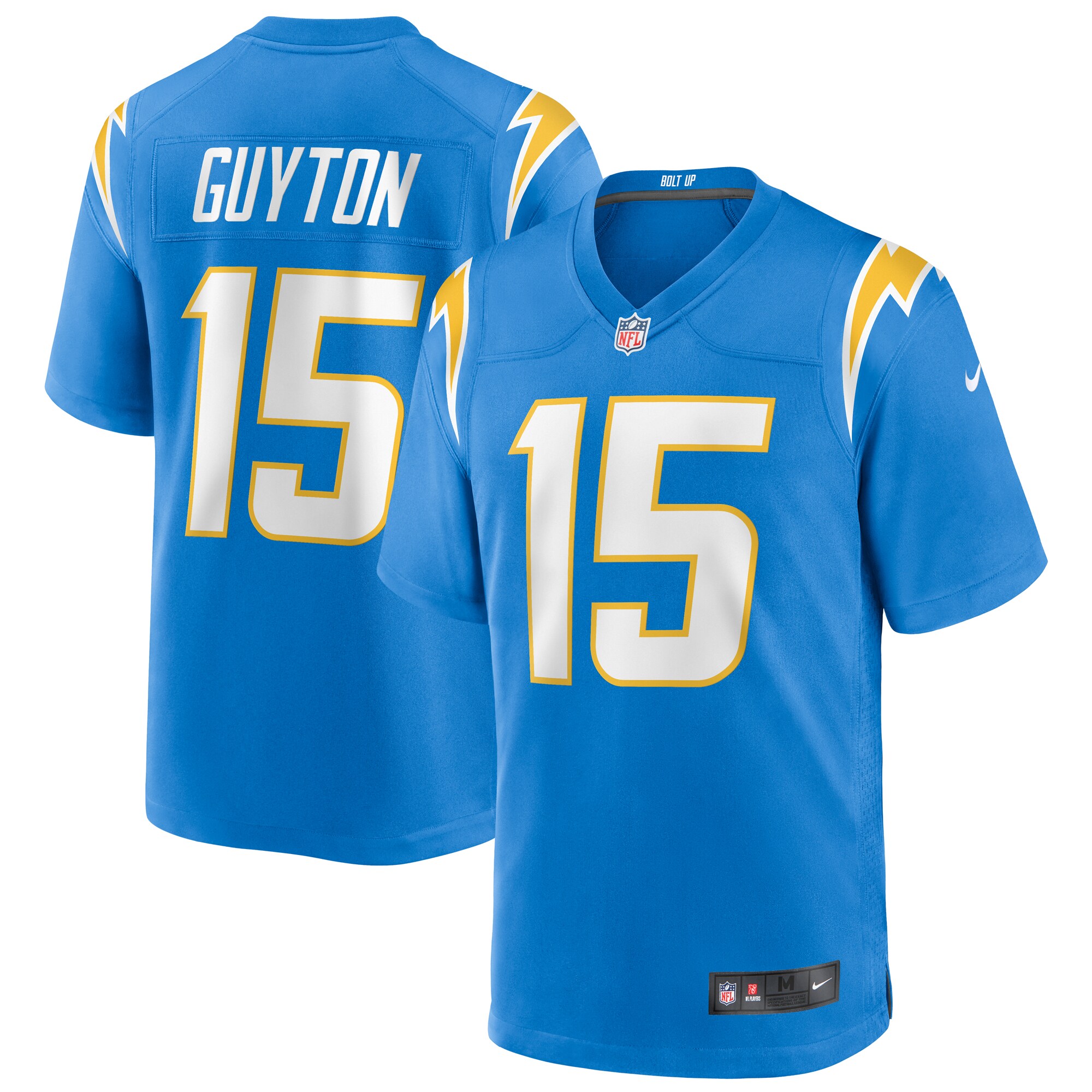 Men’s Los Angeles Chargers Jalen Guyton Powder Blue Game Player Jersey