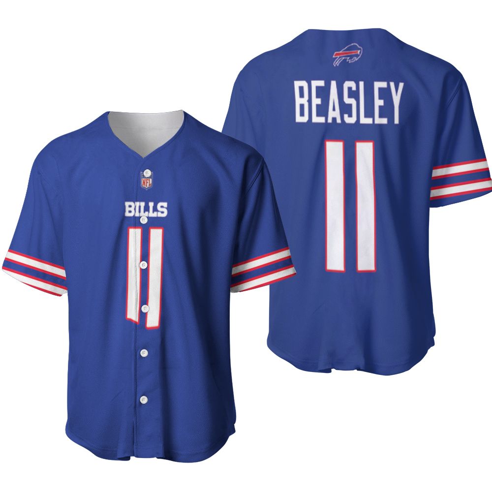 Buffalo Bills Cole Beasley #11 NFL Legend Player American Football Game Royal 3D Designed Allover Gift For Bills Fans Baseball Jersey