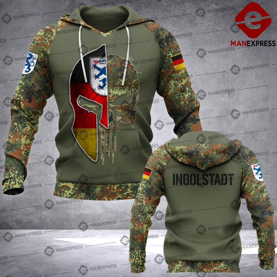 Spartan Ingolstadt – Germany Camo army Pns 3D printed hoodie NQA