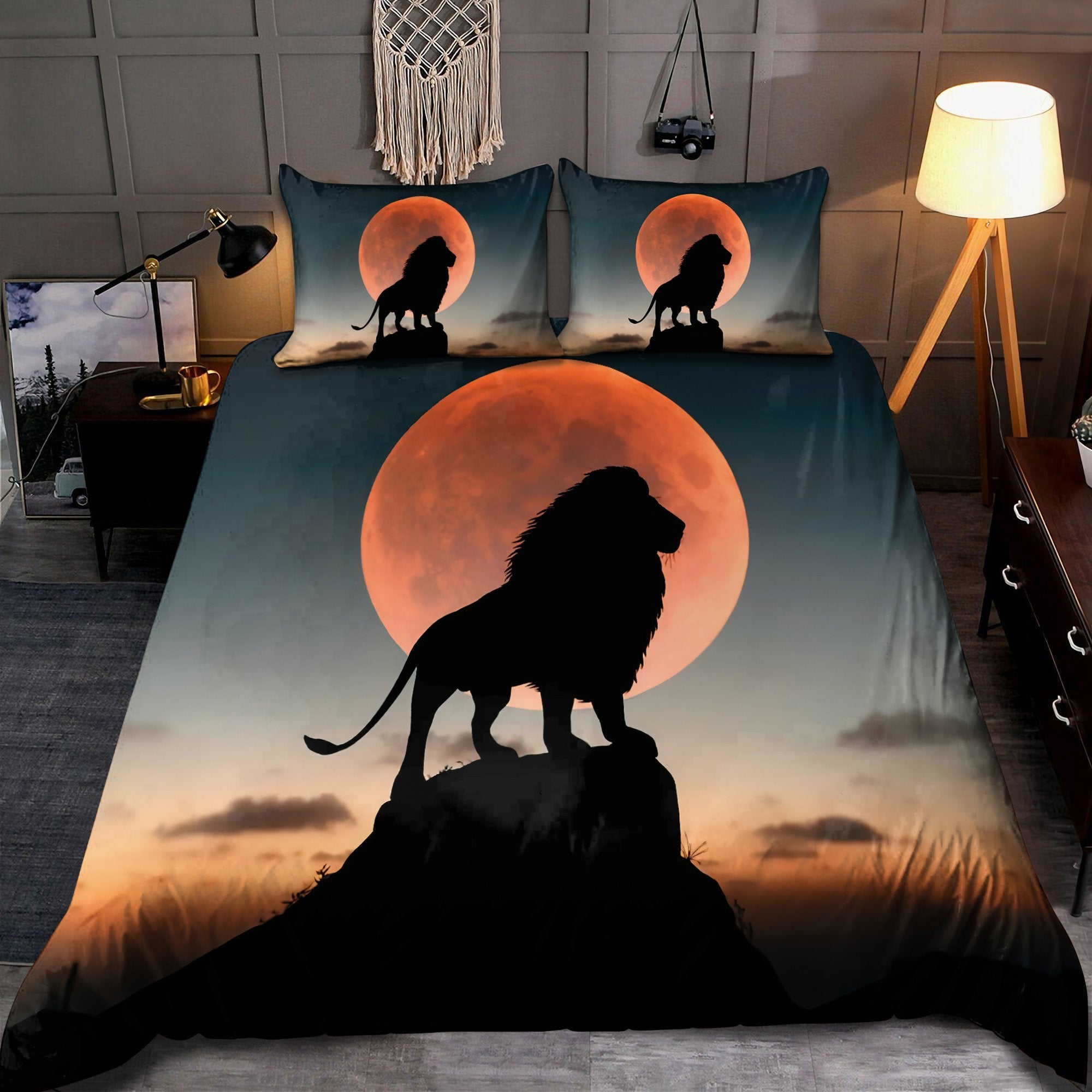 Tmarc Tee Lion In Sunset Bedding Set