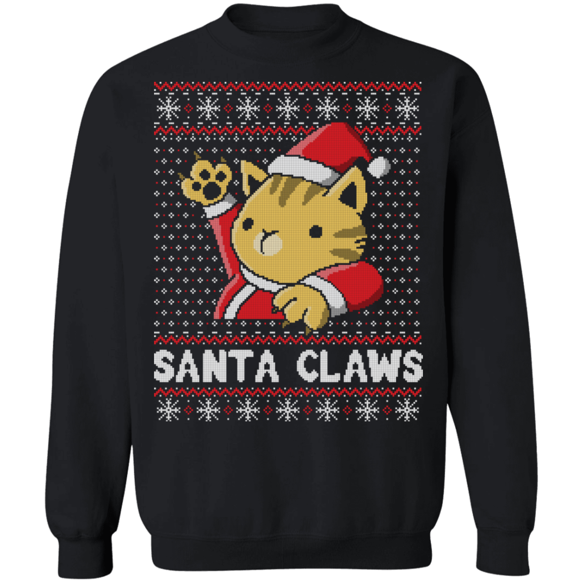 Ugly Sweater Cat Santa Claws Ugly Christmas Sweater