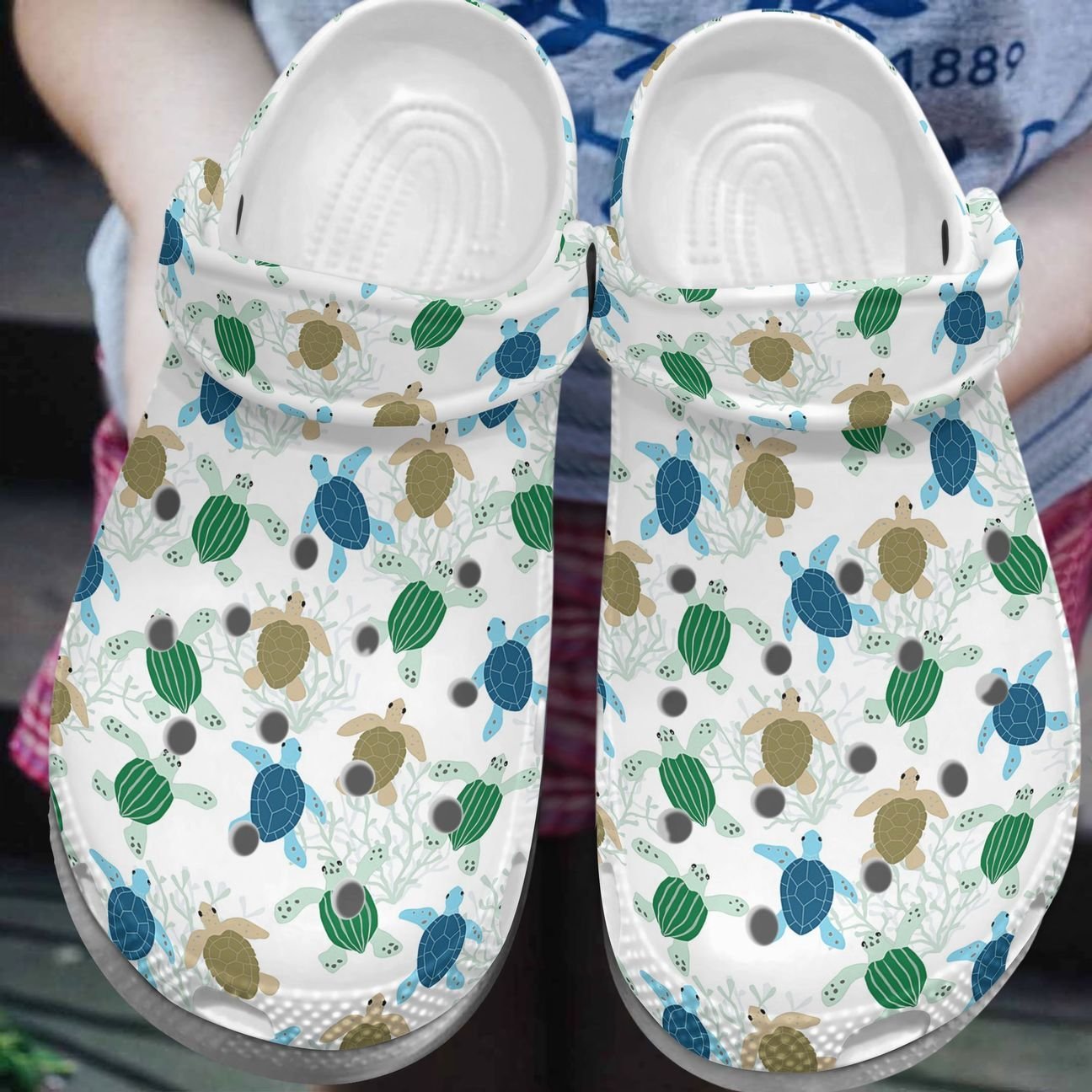 Turtle Personalize Clog, Custom Name, Text, Fashion Style For Women, Men, Kid, Print 3D Baby Sea Turtle