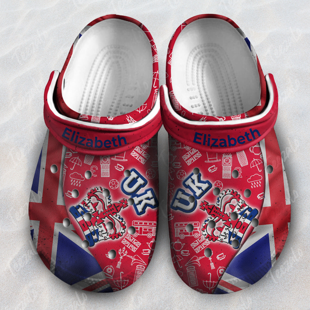 Uk Flag Mix Symbols Personalized Clogs Shoes – Justbeperfect Shop