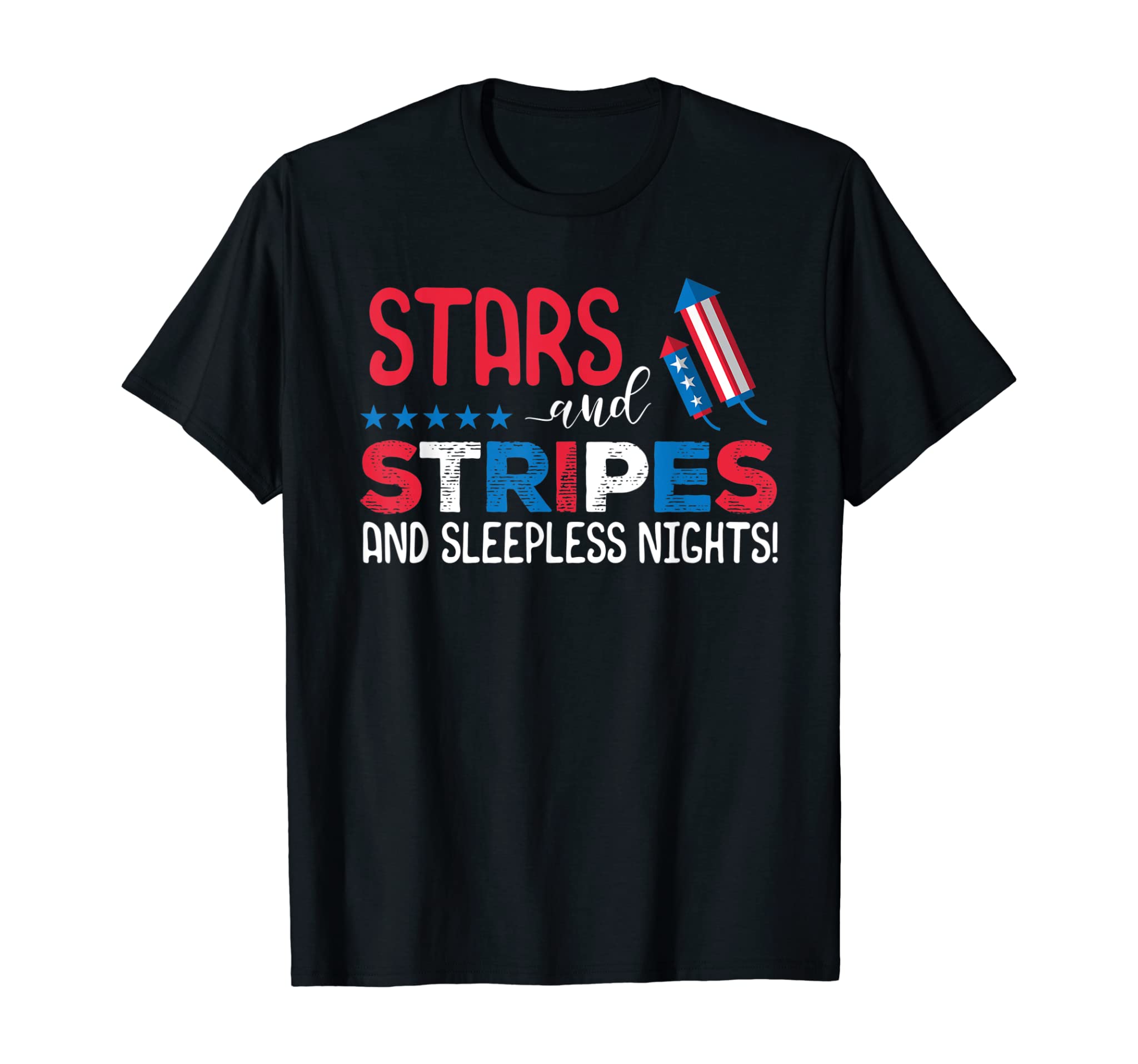 4th of July Baby Announcement Stars and Stripes Firecracker T-Shirt