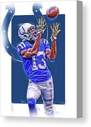 T Y Hilton Indianapolis Colts Oil Art Joe Hamilton Canvas Print