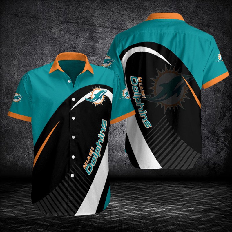 Miami Dolphins Button Shirts Bg314