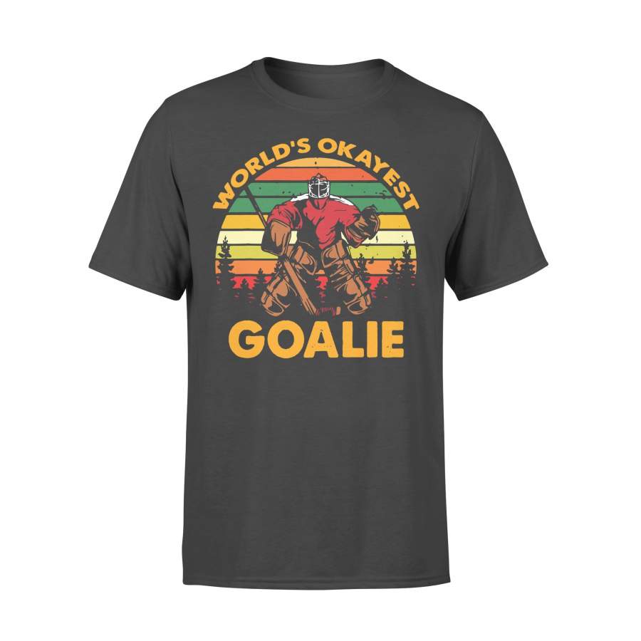 Vintage Hockey World’s Okayest Goalie T-shirt