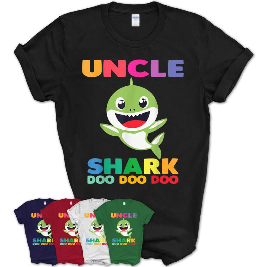 Uncle Shark T-Shirt Doo Doo Mommy Auntie Daddy Baby Tee T-Shirt – Teezou Store